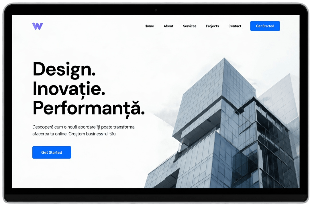 Website desktop creat de DP Media