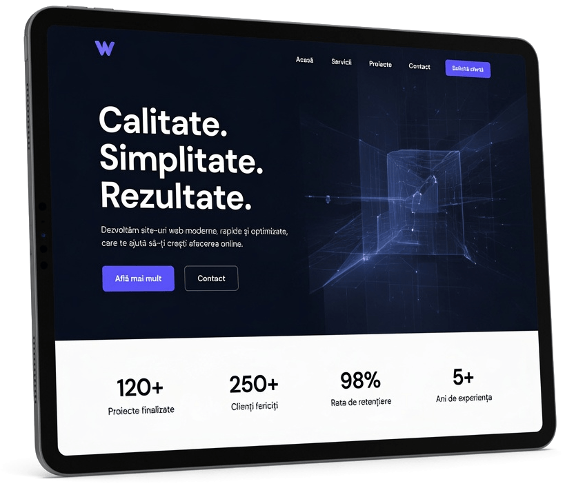Versiunea pe tabletă a website-ului